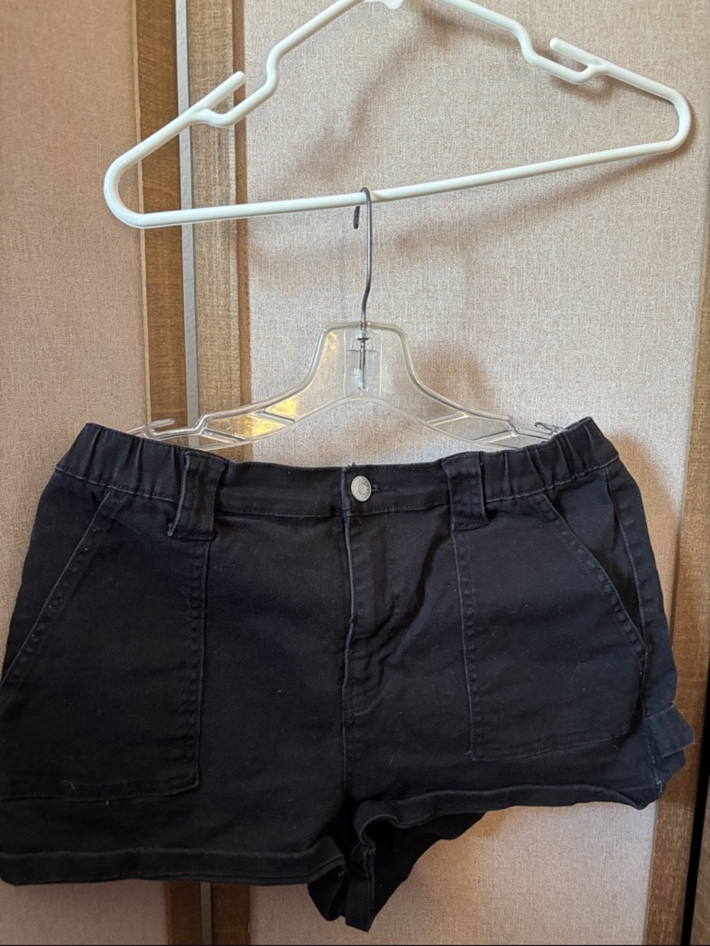refuge Black Denim Casual Shorts XL